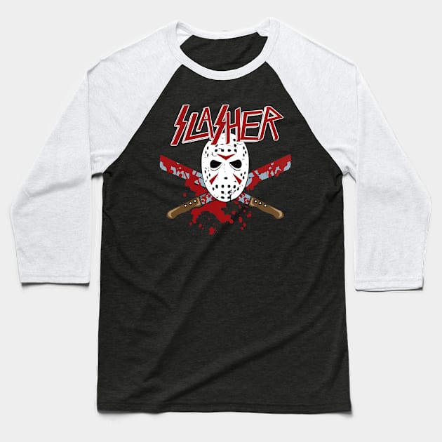 SLASHER Baseball T-Shirt by AnalogJunkieStudio